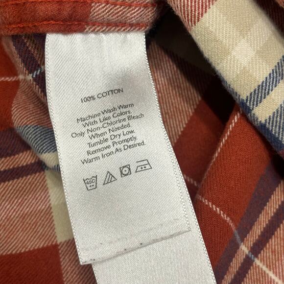 Eddie Bauer Tartan Plaid Mens 2XL Relaxed Chest Pocket Button Down Flannel Shirt - Picture 5 of 12